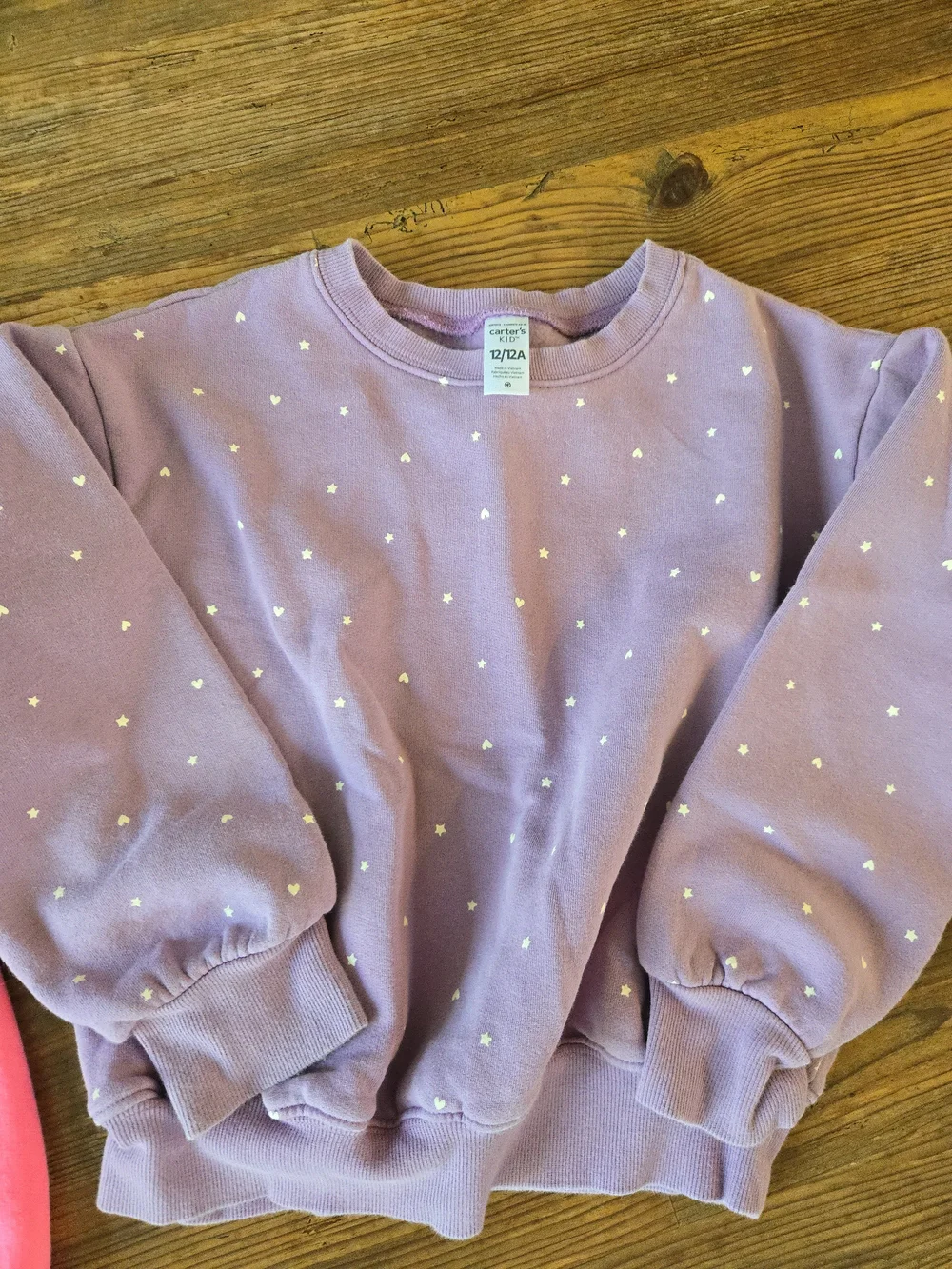 Lot Of 3 Girls Medium Sweatshirt Pink 'Seaside' Hoodie, Plaid Fleece,  Purple